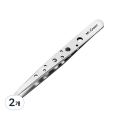 미스터그린 스텐 미끄럼방지 족집게 MR2155, 혼합색상, 2개
