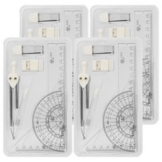 YoGoMoJi 製圖用角度器圓規 7件組 隨機出貨, 4組