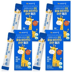 Vitamin Village 媽媽安心孩童茁壯鈣質維他命D鋅果凍 14入, 280g, 4個