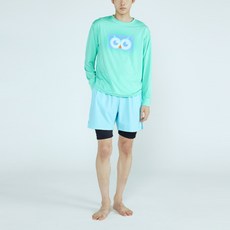 soleil 男款Sail基本款短褲一體型5分防水緊身褲