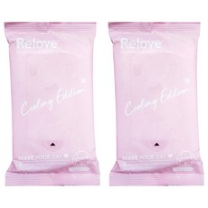 Relove 涼感私密肌弱酸清潔濕紙巾，瞬間涼感-3°C，10+5 sheets, 81g, 2包