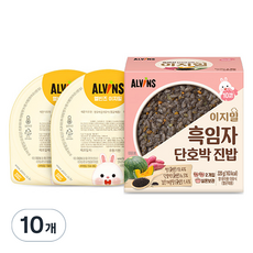 엘빈즈 이지밀 실온 이유식 흑임자 단호박 진밥, 220g, 5개