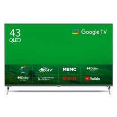 더함 4K UHD QLED 구글 OS TV, 109cm(43인치), UA431QLED, 스탠드형,