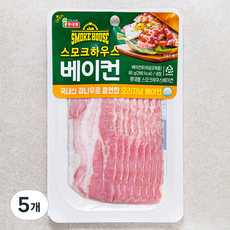 롯데햄 스모크하우스 베이컨, 85g, 5개