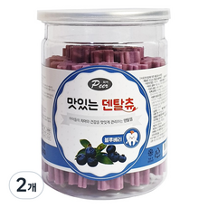 피어 맛있는 덴탈츄 치석제거 덴탈껌 250g, 블루베리, 2개