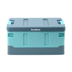굿아이템 폴딩 리빙박스 35L 로우커버, 1개, 하늘블루
