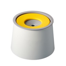 요기펫 요기 스탠드 강아지 물그릇 215 x 158 mm 1L, 흰색+밝은회색+노란색, 1개
