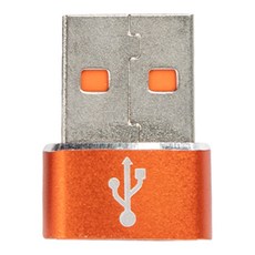 제이스마트 6A 고속 C타입 to USB A 변환젠더, 1개, 2cm, 오렌지