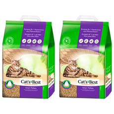 Cat's Best 凱優 無塵凝結木屑砂 紫標, 德國杉木 粗顆粒 不沾毛 10kg (20L), 2包