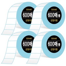 다다 감열라벨 600매 50*40mm, 4롤