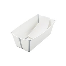 Stokke 折疊式浴盆套裝, 摺疊式浴盆+浴架, 白色, 1組