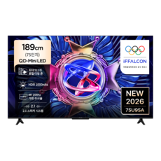 아이팔콘 4K QD Mini LED TV, 75U95A, 방문설치, 무타공 벽걸이형(추가비용발생), 189cm(75인치)