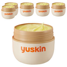 yuskin 悠斯晶 乳霜, 長效滋潤保濕, 含維他命B2, 120g, 6罐