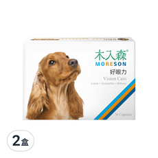 MORESON 木入森 犬寶好眼力, 30 顆/盒, 寵物專用保健食品, 含葉黃素與玉米黃素, 晶亮有神, 維護眼睛健康, 30顆, 2盒
