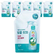 온더바디 코튼풋 발을씻자 풋샴푸 레몬민트향 에코 리필팩, 1개입, 6개