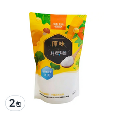 TAIYEN 台塩生技 原味料理鹽, 添加鈣鎂鉀等礦物元素, 突顯食材原味 500g, 2包