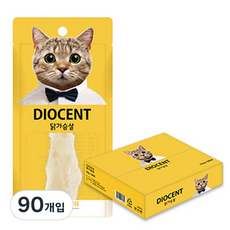 디오센트 고양이 간식 통살 닭 22g, 닭가슴살, 90개입