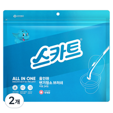 스카트 올인원 변기 청소 브러쉬 리필 24입, 2개 2개