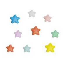 Vanibaby 3D立體防撞壁飾 Set 9顆, 可愛彩星款汽車皮革壁貼, 直徑8~10cm, 彩星, 1組