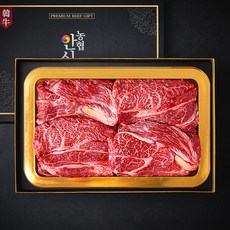 농협안심한우 1+등급 등심 채반 선물세트 4호 (냉장) + 쇼핑백, 1kg, 1박스