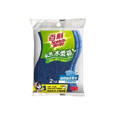 3M Scotch-Brite 百利 天然木漿棉菜瓜布 細緻鍋具用, 2片, 1包