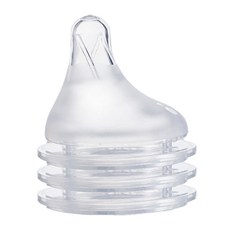 nac nac 妍心35%乳感防脹氣寬口奶嘴 L 3個, 6個月以上, 1盒