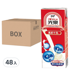 光泉 高鈣牛乳, 補充營養 感受活力與健康, 200ml, 48入