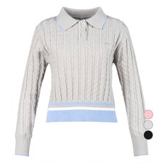 430 Golf 女士電纜配色防風針織套頭衫 LB4W812W