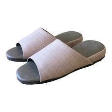 i Slippers 極致風格 厚跟紓壓皮質室內拖鞋，台灣製造，皮革鞋面，耐用橡膠鞋底, M(23~24.5cm), 精品藕, 1雙