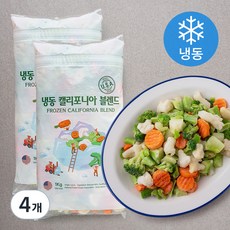 웰프레쉬 캘리포니아 블렌드 손질채소 (냉동), 1kg, 4개