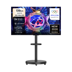 TCL 아이팔콘 4K QD Mini LED TV + 대형 무빙 스탠드 매트 블랙 세트, 55U95A(TV), MSD58B(스탠드), 방문설치, 이동형 스탠드, 139cm(55인치)