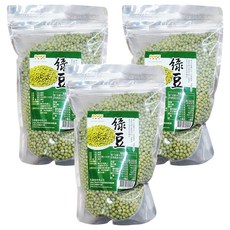 茂喜食品 進口嚴選綠豆, 600公克, 真空包裝, 600g, 3包