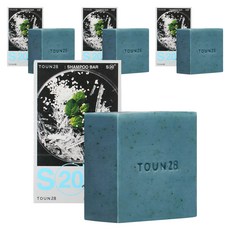 TOUN28 S20+去屑頭皮清涼薄荷洗髮皂, 4個, 100g