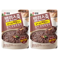 샘표 밸런스죽 동지 찹쌀통팥죽, 420g, 2개
