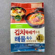풀무원 김치뚝배기우동 2인 + 해물육수수타식우동 2인, 953.2g, 1개