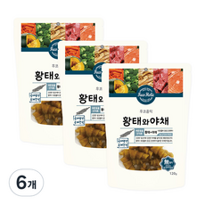 후코홀릭 강아지 간식, 황태 + 야채 혼합맛, 6개