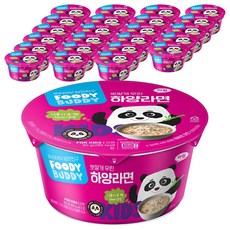 푸디버디 하양 컵라면 80g, 24개