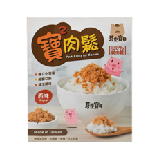 YUMMY BABY 芽米寶貝 寶寶純豬肉鬆, 1歲以上可食用 低調味 無添加 獨立小包裝, 104g, 1盒
