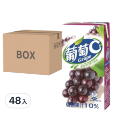 黑松 葡萄C 葡萄果汁飲料 300ml x 24入, 還原果汁10%, 含維生素C, 48入