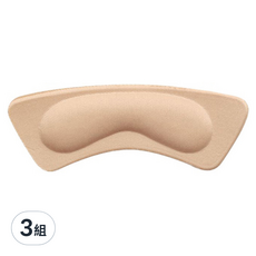 防磨腳跟貼，隱形款6.8x4.4cm，PU膜材質，20片裝 / 彎月膚色款10x3.2cm，海綿材質，2片裝, 12副, 3組