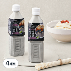 맑은물에 국산 서리태 콩물과 풍국면 콩국수키트 1.2kg 2인분, 4세트