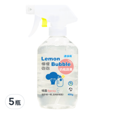 清淨海 檸檬泡泡 奶瓶蔬果清潔噴霧, 400g, 5瓶