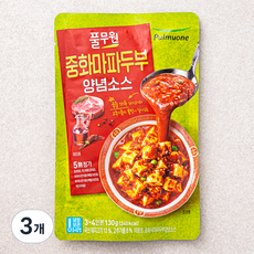 풀무원 중화마파두부 양념소스, 130g, 3개