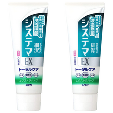 LION 獅王 Systema 細潔 浸透護齦EX牙膏，全效防護 口臭 牙周病 蛀牙護理, 130g, 2條