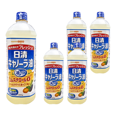 OilliO 油菜籽油, 嚴選優良芥花籽製成, 1kg, 5瓶