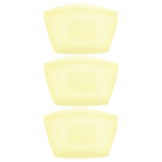 SiliPot 優質矽膠拉鍊袋檸檬 S 500ml, 3入