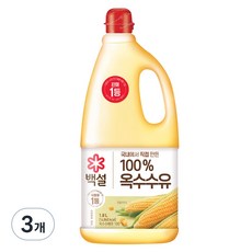 백설 옥수수유, 1.8L, 3개