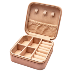 飾品收納盒 Set 2, 小號粉色, PU材質, 粉色