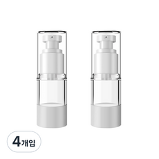 DM 뷰티 휴대용 스프레이 로션 공병 플랫 진공 15ml, 혼합 색상, 4개입