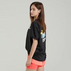 에이치머스 여성용 코즈웨이 오버핏 래쉬가드 상의 + 레깅스 숏팬츠